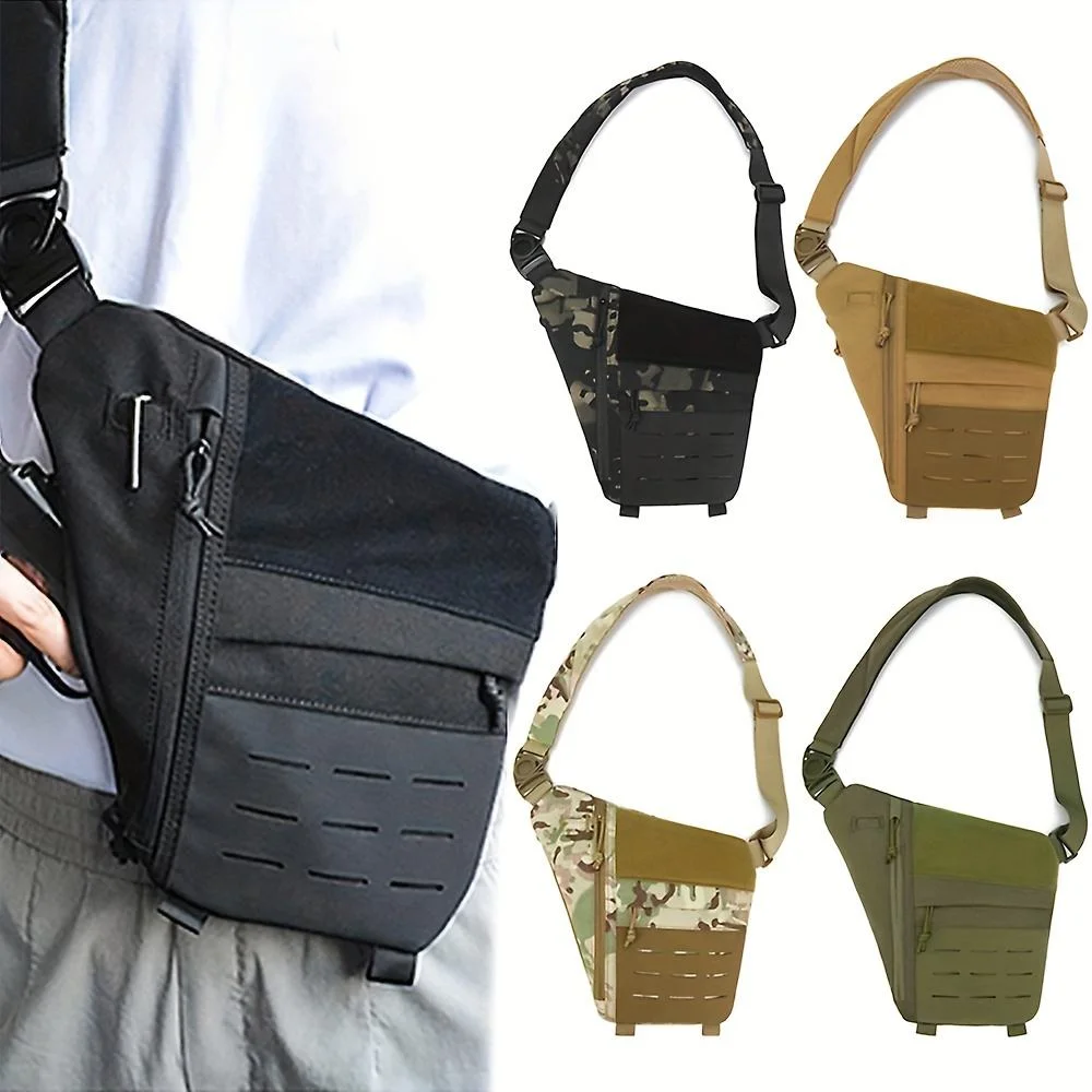 

Тактическая поясная сумка для мужчин, скрытая сумка-рюкзак, наплечная сумка-кобура, нагрудная сумка через плечо