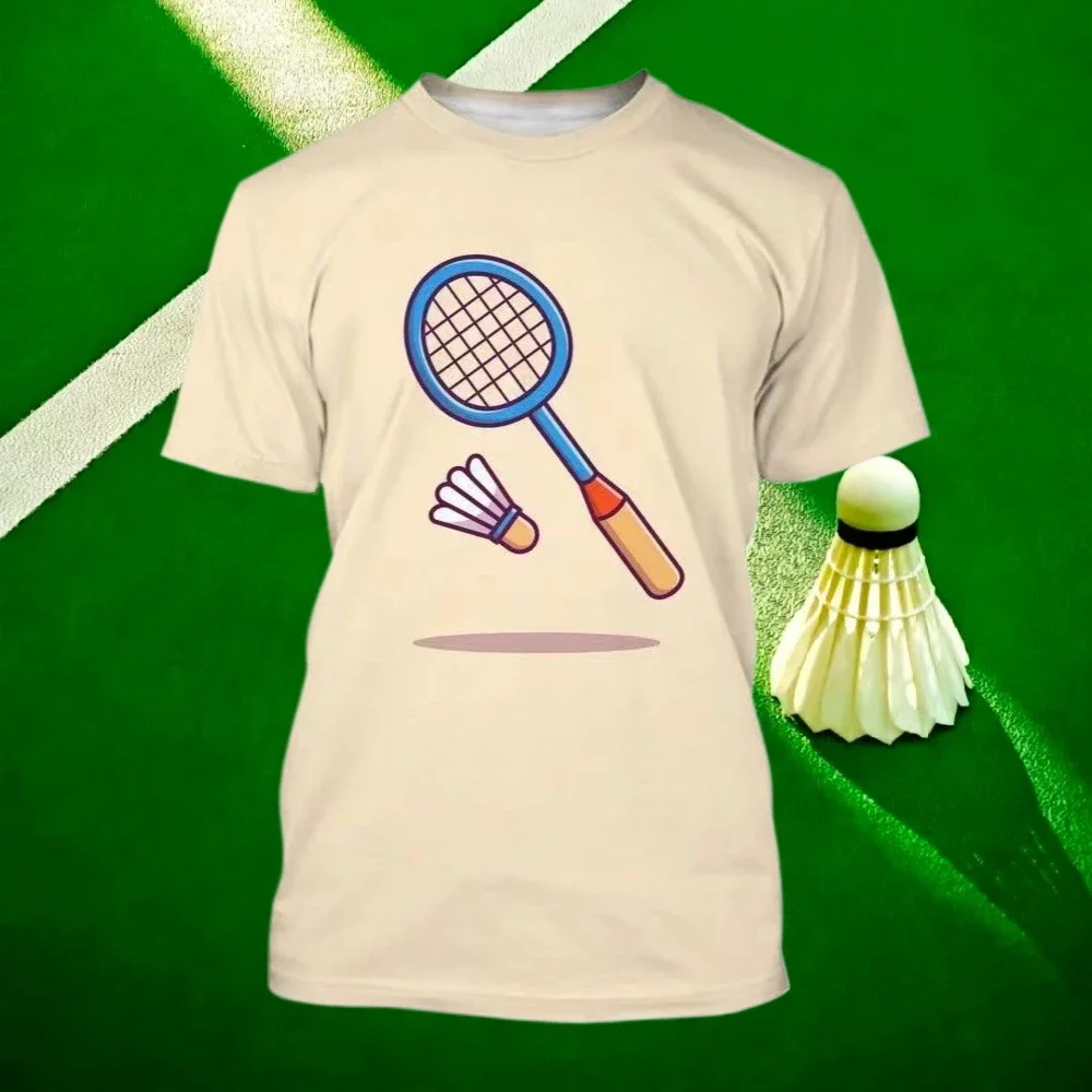 

The 3D Printed Short-sleeved T-shirts for Men's and Women's Badminton in Summer 2025 Are Fashionable, Comfortable and Cool Y2K