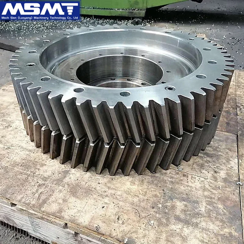 Custom Large Double Helical Gear Wheel Large Size Casting Double Helical  Wheel