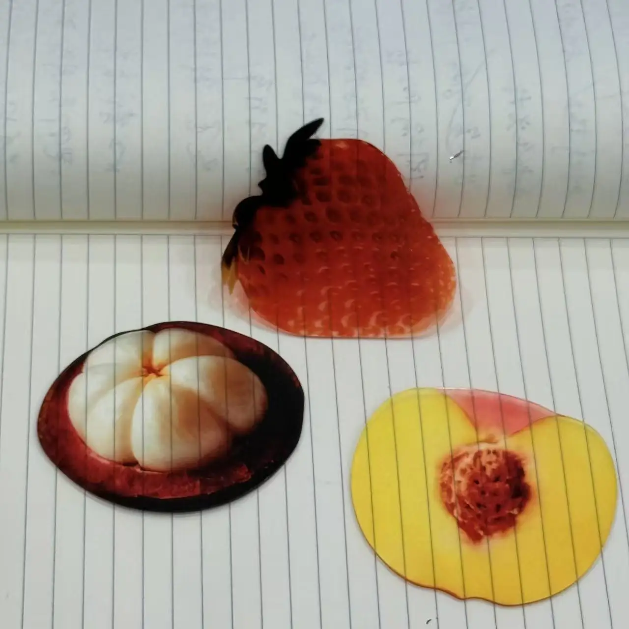 Delicate Transparent Acrylic Apple Bookmark Reading Mark Student Gift Premium Feeling Cute Grape Tomato Bookmarks