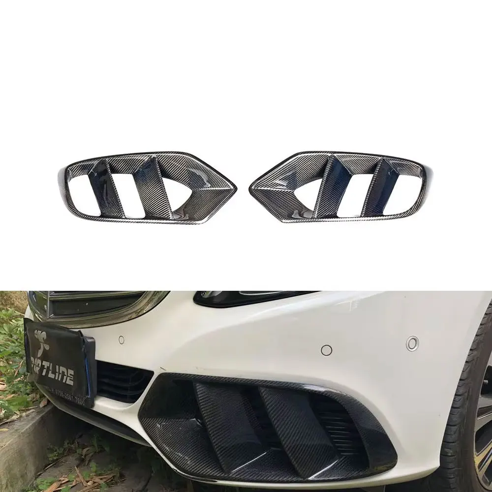 

Carbon Fiber Front Mesh Grill Vents for Mercedes Benz C Class W205 Base Sedan 2015-2018 Factory Outlet Fog Lamp Intake