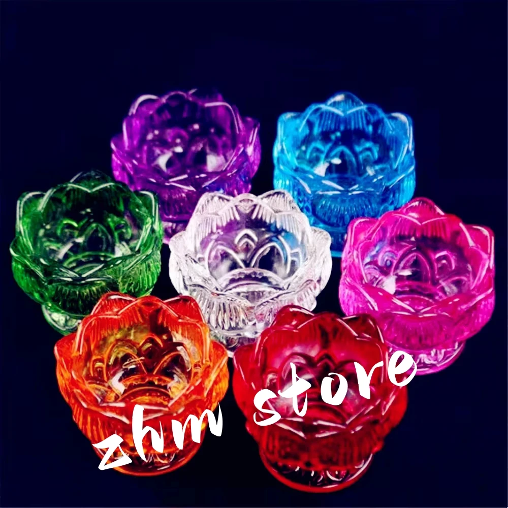 

Tibetan Candlestick Holder,Engraving Flower Shape Buddhism Hall Altars Glass Candle Butter Lamp,Ghee Holy Candle Cup