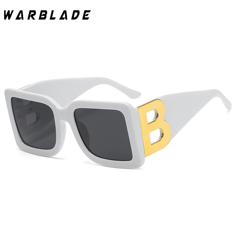 WarBLade 2022 Fashion Oversized The Letter B  Square Luxury Trend Sunglasses Women Men Retro Rectangle Sunglasses Gafas De Sol