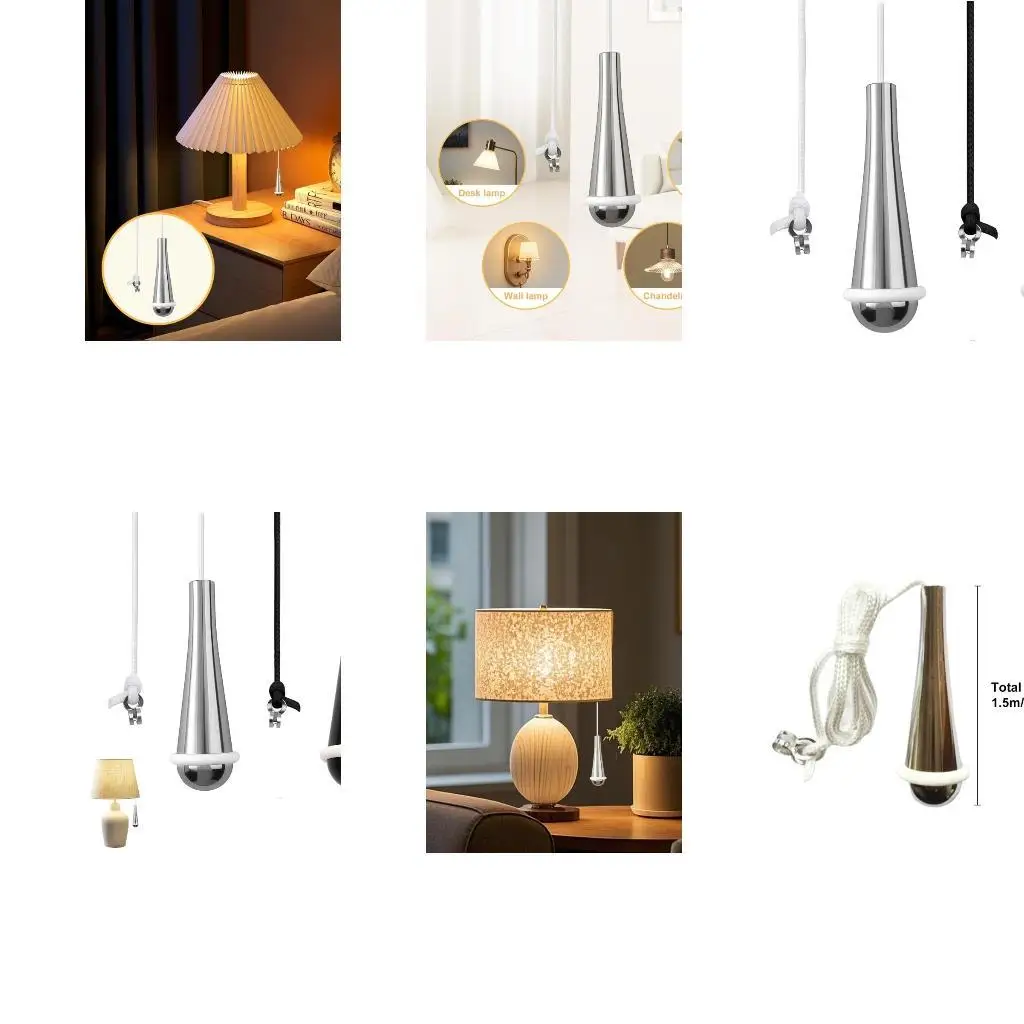 

652F Adjustable Metal Fan Light Pull Chain Home Decoration Easy installs Fan Switches Chain for Ceiling Fixtures Installation