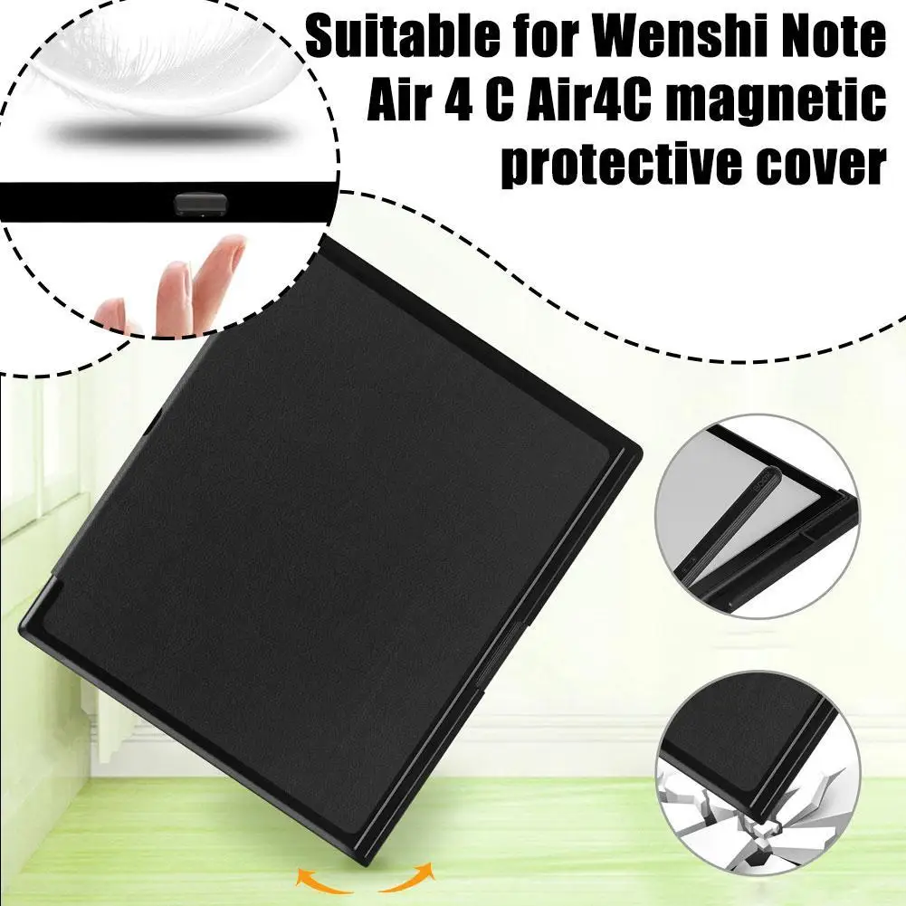 Suitable For Wenshi BOOX Note Air 4C 10.3-inch Magnetic Protective Leather Case E-book Reader Case