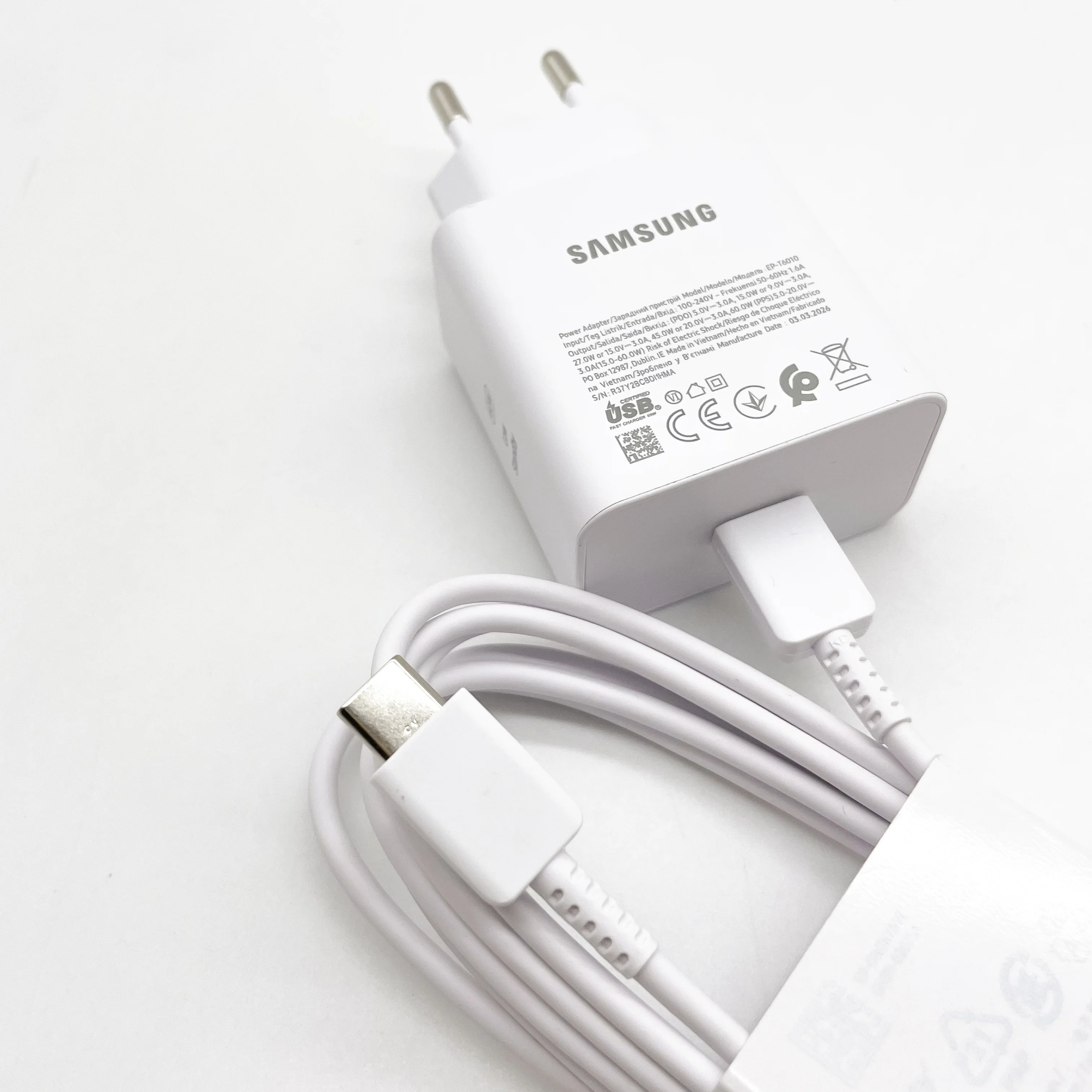 Samsung 60W EP-T6010 Superschnell-Ladegerät 1,8M Typ-C-Kabeladapter für Galaxy Z Flip Fold 7 6 5 4 3 S26 S25 S24 S23 S22 – Detail 11