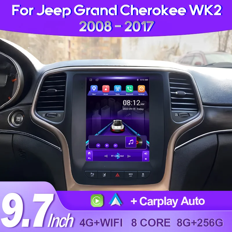 

QSZN For Jeep Grand Cherokee WK2 2008 - 2017 Car Radio Android 13 Multimedia Video Player GPS AI Voice CarPlay Auto 4G Vertical