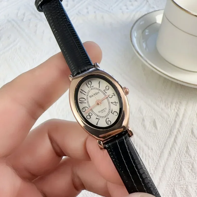 Fashion Oval Dial Women Watches Luxury Leather Strap Retro Ladies Quartz Watch Dropshipping Reloj De Mujer 시계 여성