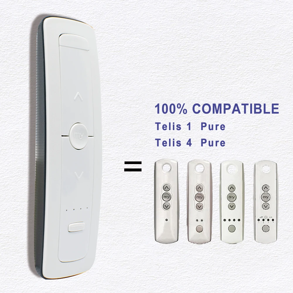 SOMFY Telis 1 4 pur 433.42MHz télécommande rideau contrôleur émetteur 1810633 1810632 1810632A 1810631 ouvre-porte