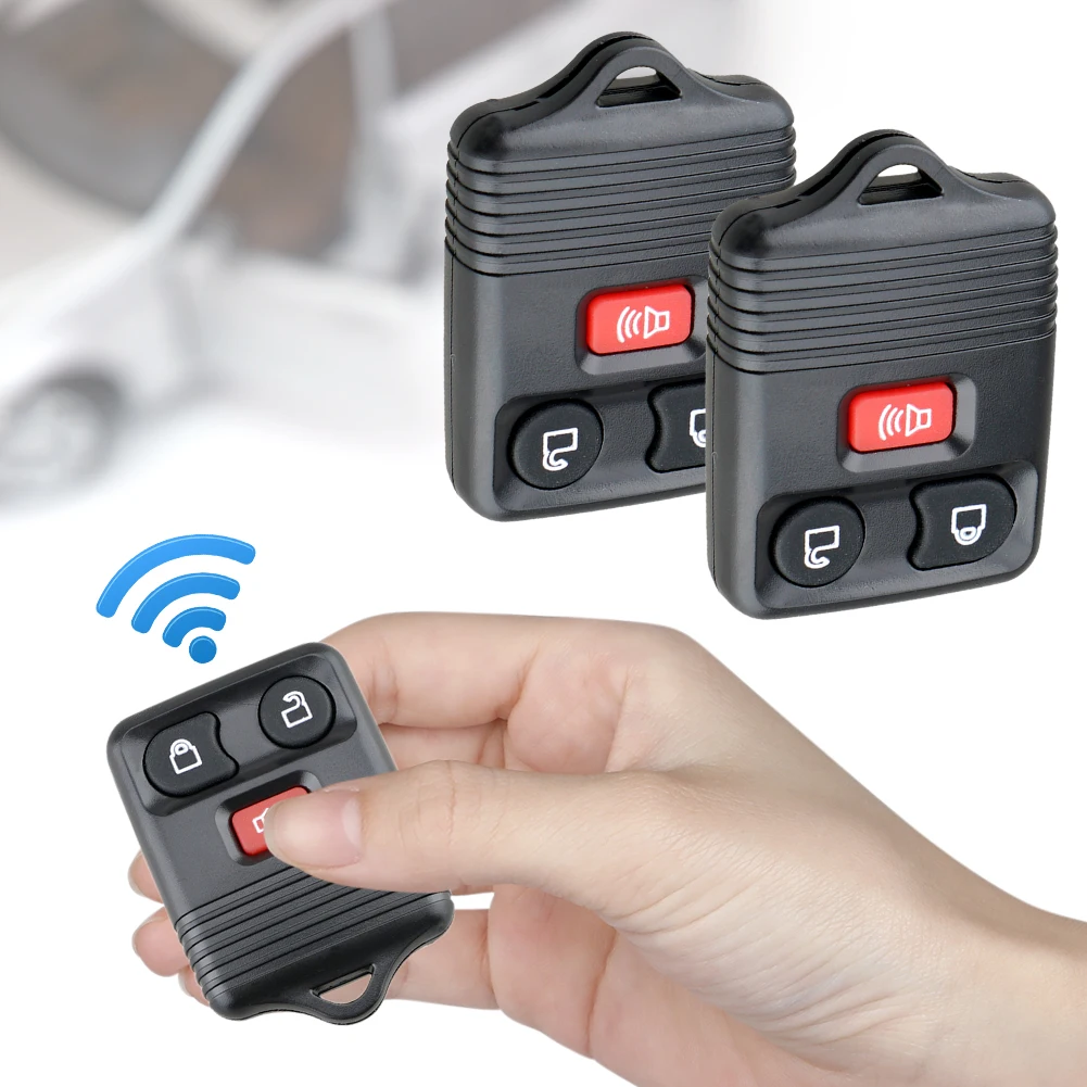 2 Buah Remote Control Masuk Tanpa Kunci 3 Tombol Kunci Mobil Fob Entri Tanpa Kunci Transit 315MHZ Fob Entri Tanpa Kunci Transit untuk Ford Explorer