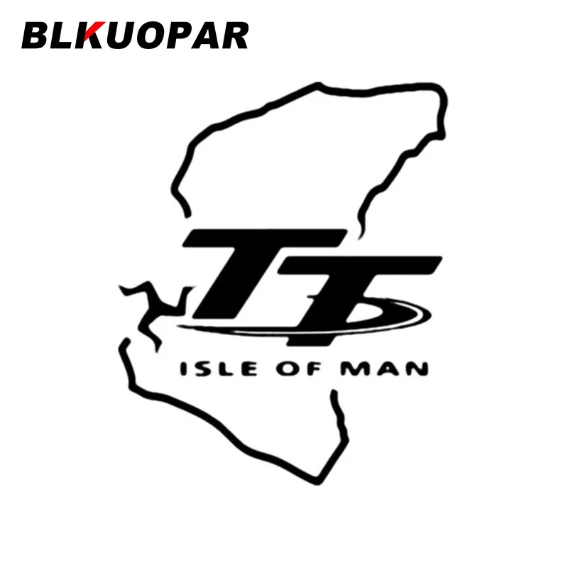 BLKUOPAR-pegatina de coche de carreras Isle Of Man TT Map, calcomanía creativa, gráficos troquelados, ventanas, maletero, parachoques, caravana,