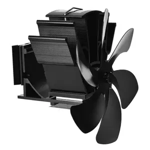 6 -Blatt Kaminventilator, Holzofen, stille, Wärmeenergie, Echo, Holzeinschlagbrenner, Holzofen, Innenheizungsbeatmung für Zuhause 8 Hauptverkäufe in Indoor -Feuerwerk für die Bühne - №5