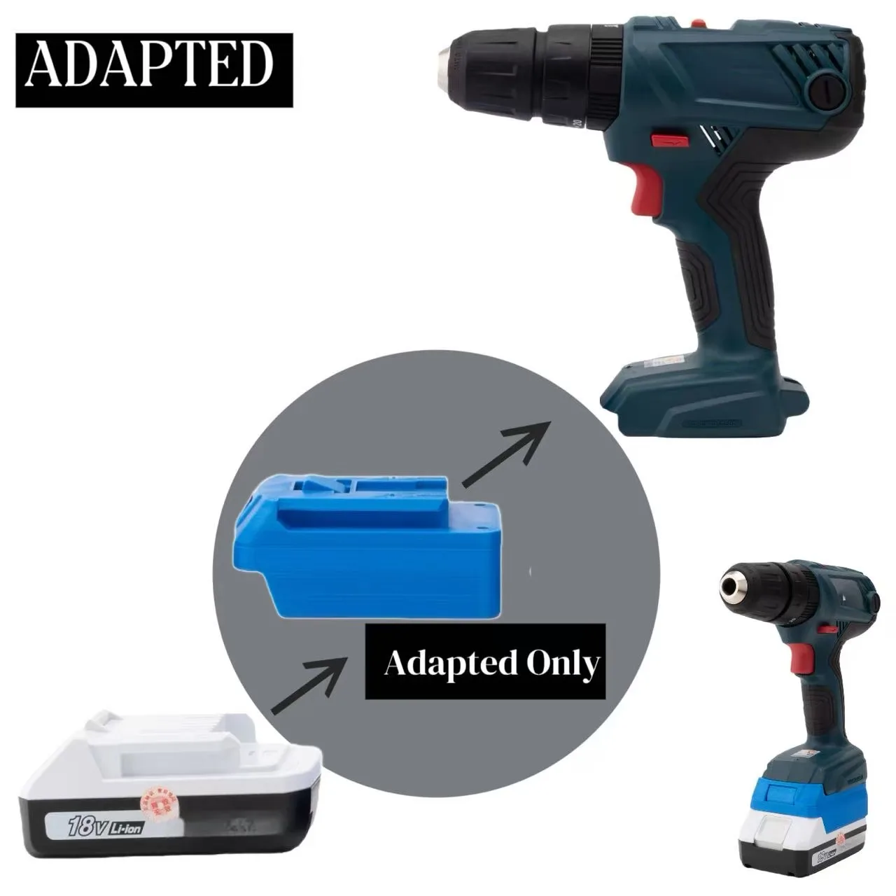 

Converter Battery Adapter For Makita 18V G Li-ion To For Bosch 18V Li-ion Power Tool(Battery and Tools Not Included)