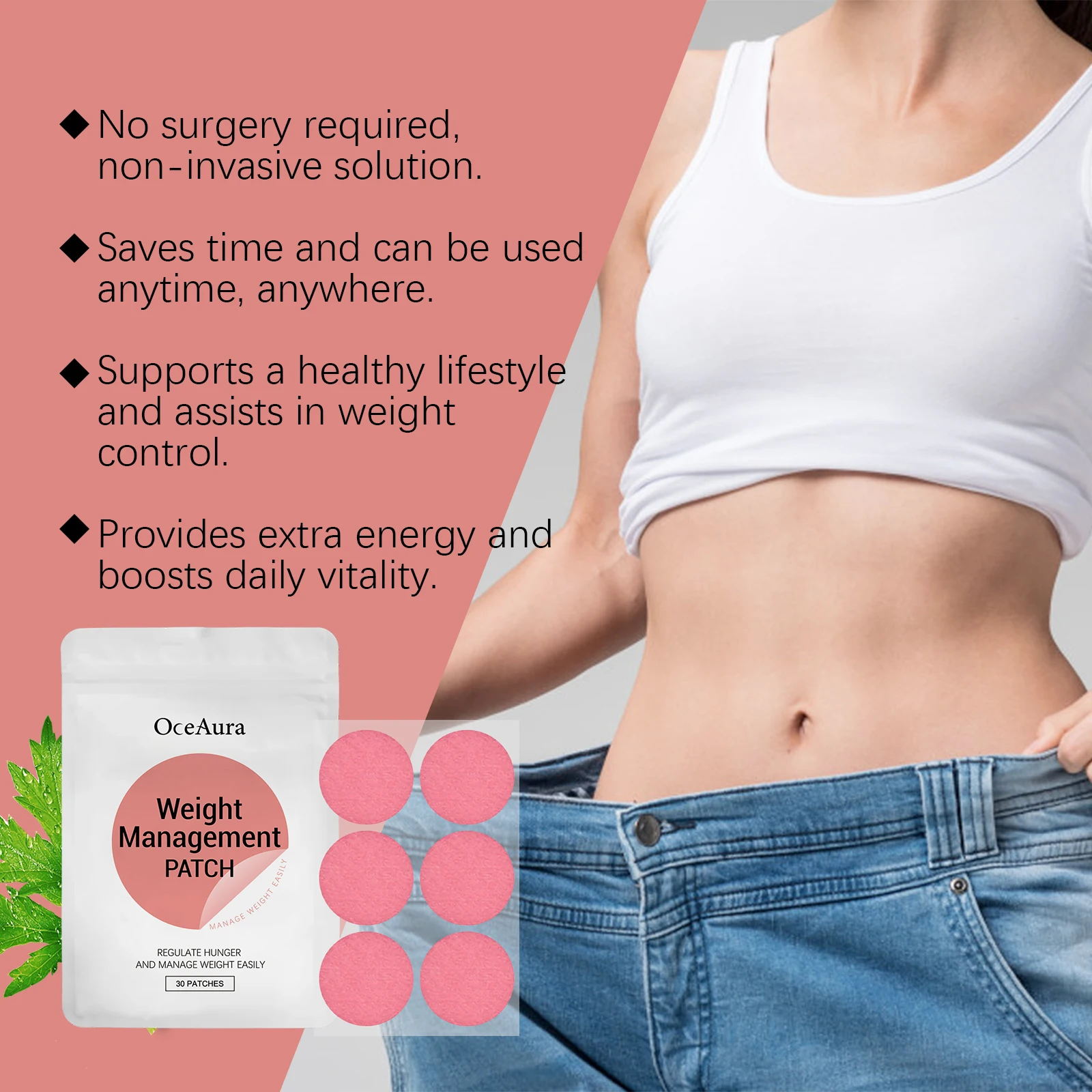 OceAura Weight Management Patches Sculpting Shaping Body Weight Loss Products Appetite Control Fat Burning Belly Slimming Patch