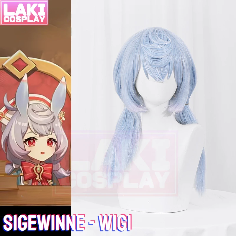 

Sigewinne Cosplay Wig Game Genshin Impact Sigewinne Cosplay Wig 42cm Light Blue Lolita Women Wig