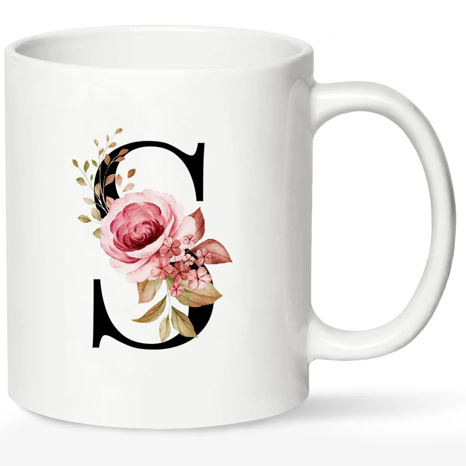 1PC,Monogrammed Gifts for Women, Monogram A-Z Initial Coffee Mugs for Office and Home, Aesthetic Stuff, Initial Iced Coffee Cup,