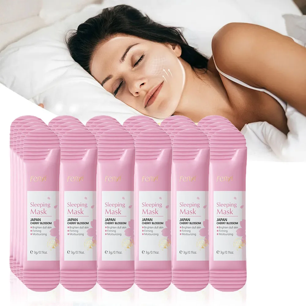 Masque facial de sommeil Sakura, soin de la peau, hydratant, nourrissant, raffermissant, éclaircissant, produits de soins pour la peau, 30 pièces