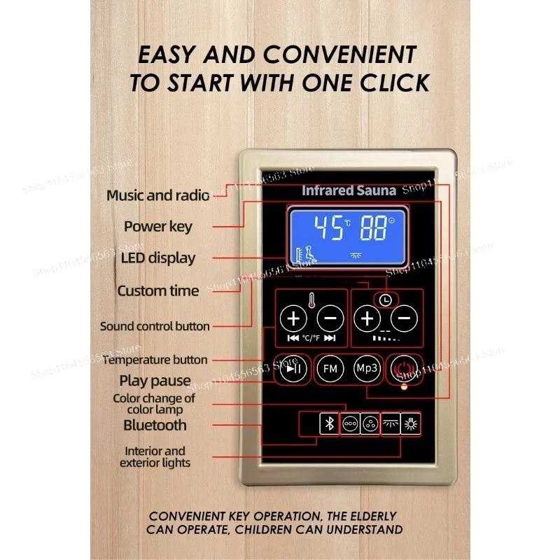 

For Sauna Temperature/Timer/Function Control - Infrared Sauna Control Panel & Box
