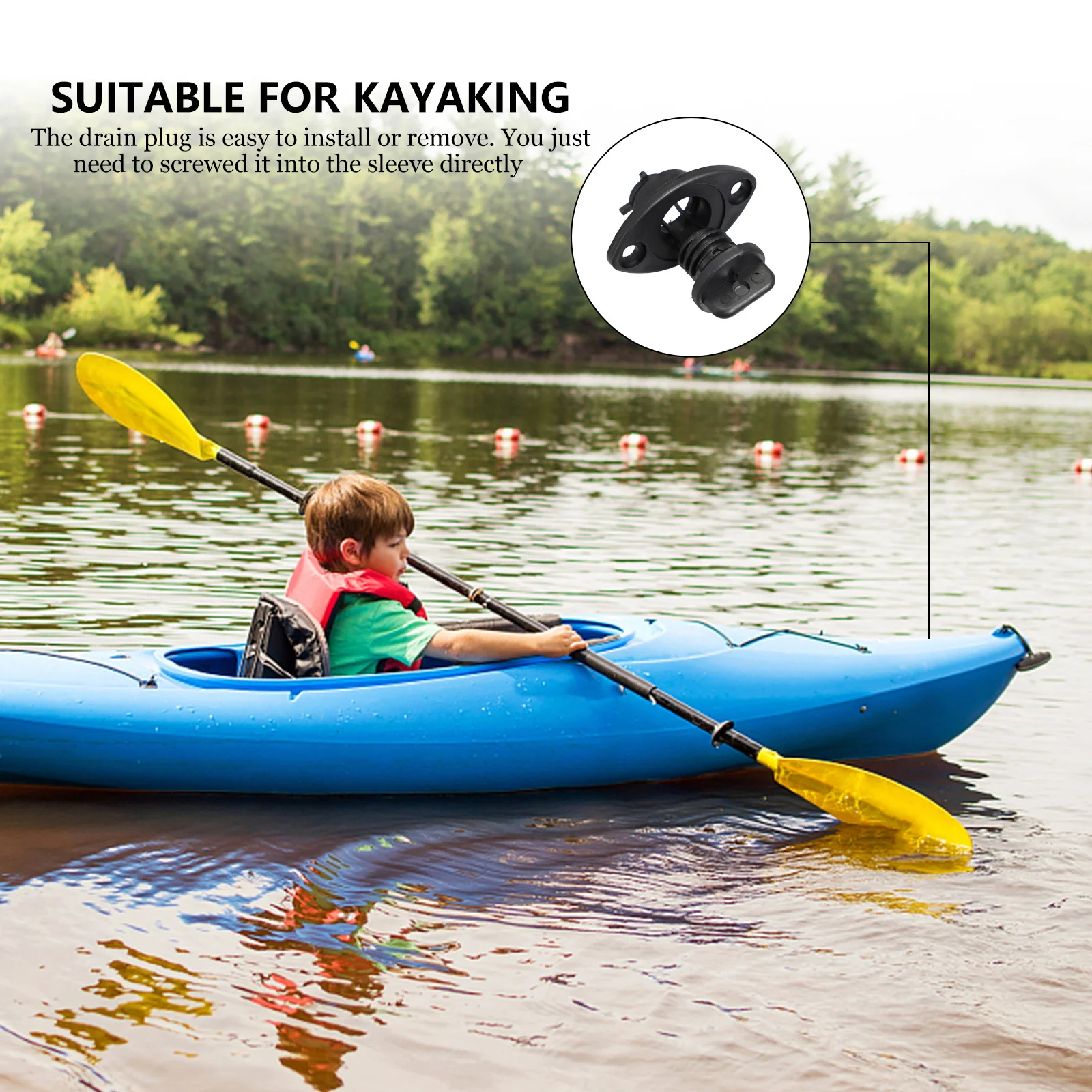 

6Pcs Durable Silicone Kayak Drain Plugs Easy Install Remove Boat Hull Accessory Kayak Scupper Plug Silicone Scupper Plug