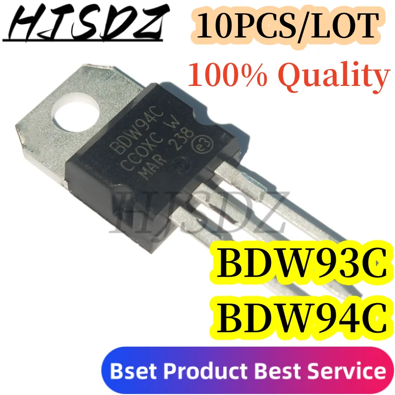 

10PCS/LOT 100% Quality BDW94C BDW93C Darlington transistor, plug-in TO-220 spot supply