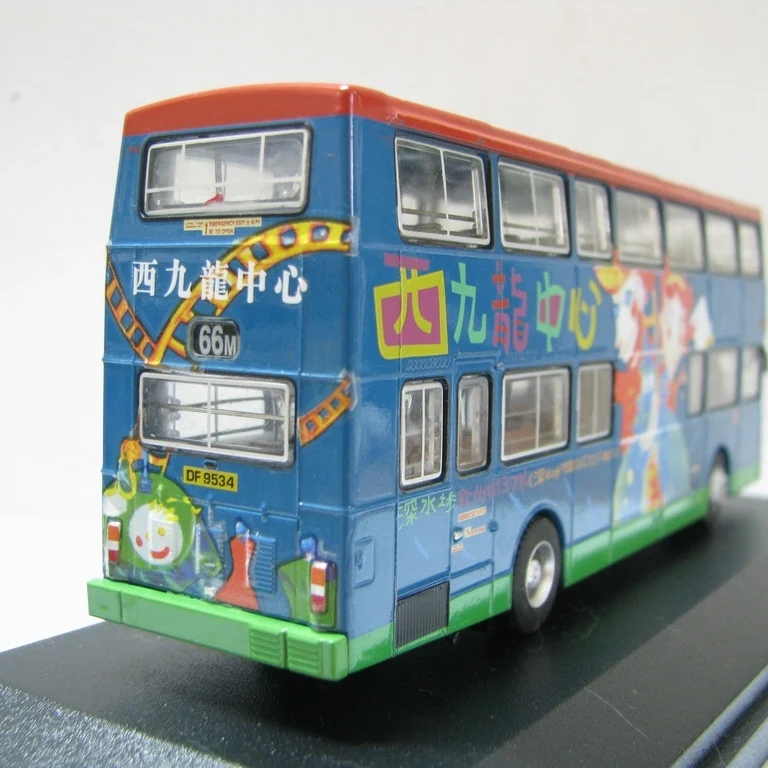 Diecast escala 1:76 KMB de dos pisos BENZ-Benz O305 autobús Tai Hing 66M coche en miniatura de aleación juguete coleccionable regalo exhibición de recuerdo