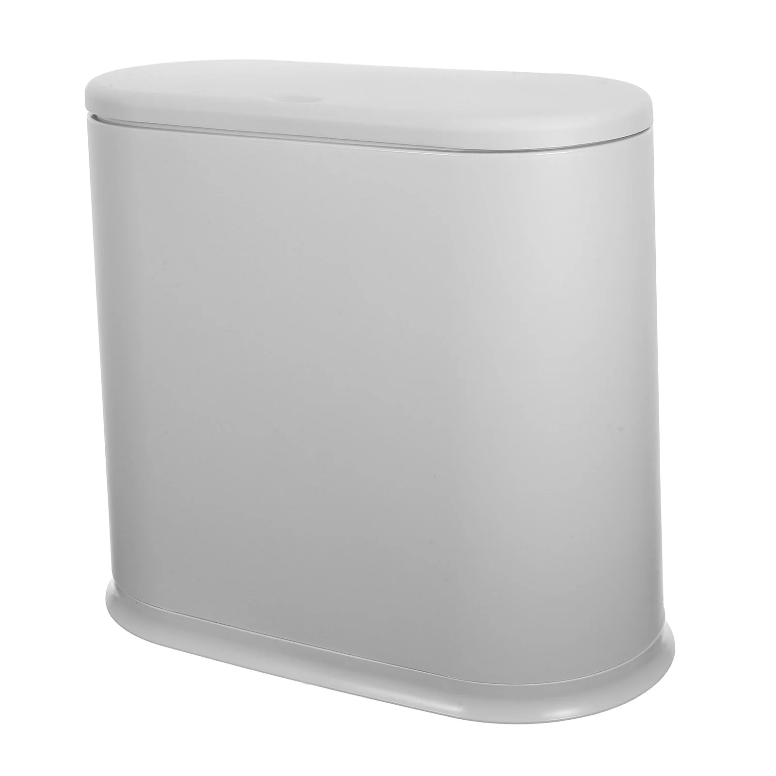 

Compact Lidded Trash Can 15L Easy Maintain Press Top Lid for Small Bathrooms and Craft Rooms Modern Trash Can