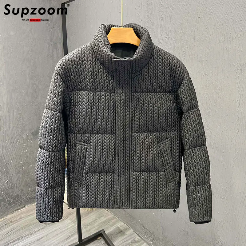 Supzoom 2023 New Arrival Top Fashion Winter Couple Casual Loose Vertical Collar Thickened Warm Cotton-padded Bread Mens Jackets