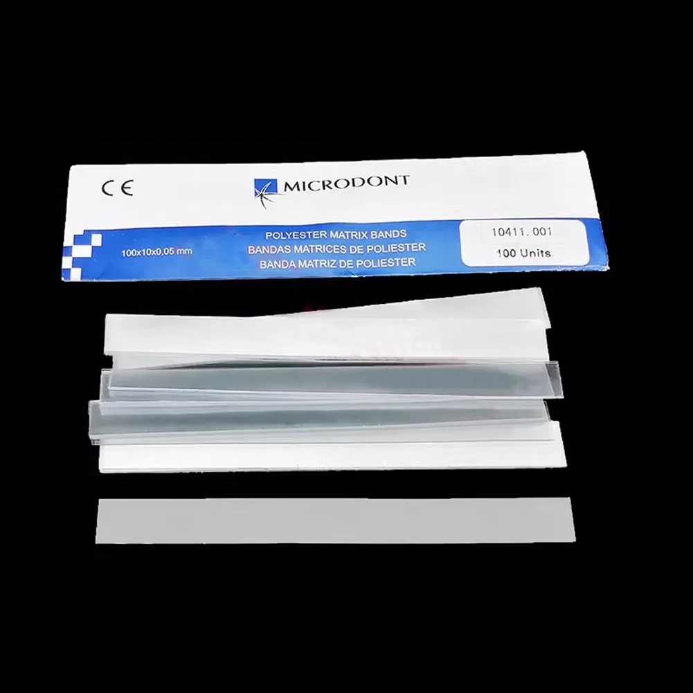 3/5/10 Boxes Dental Polyester Matrix Bands 10Pcs/box Oral Tooth Resin Restoration Proximal Isolation Molding Matrix Film Strips