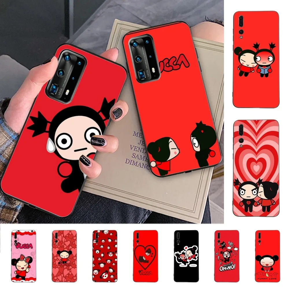 Cartoon P-Pucca G-Garu Phone Case For Huawei P 8 9 10 20 30 40 50 Pro Lite Psmart Honor 10 Lite 70 Mate 20lite