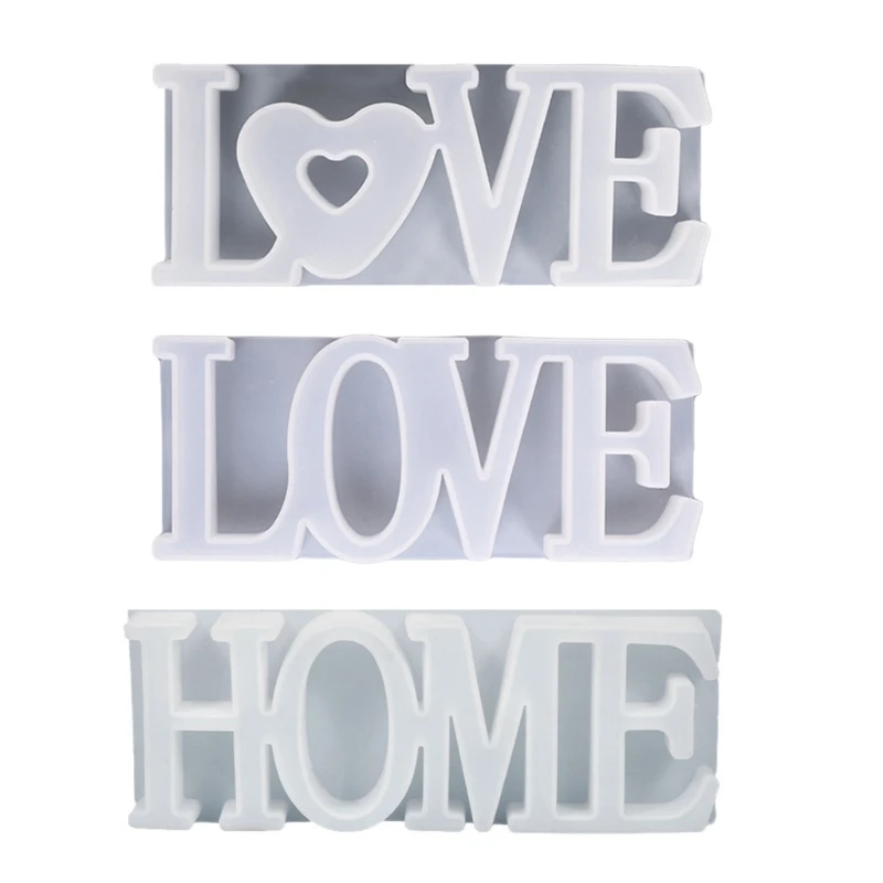 

3Pcs Love Sign Word Mold Crystal Epoxy Mold Jewelry Casting Mold Wall Art Molds