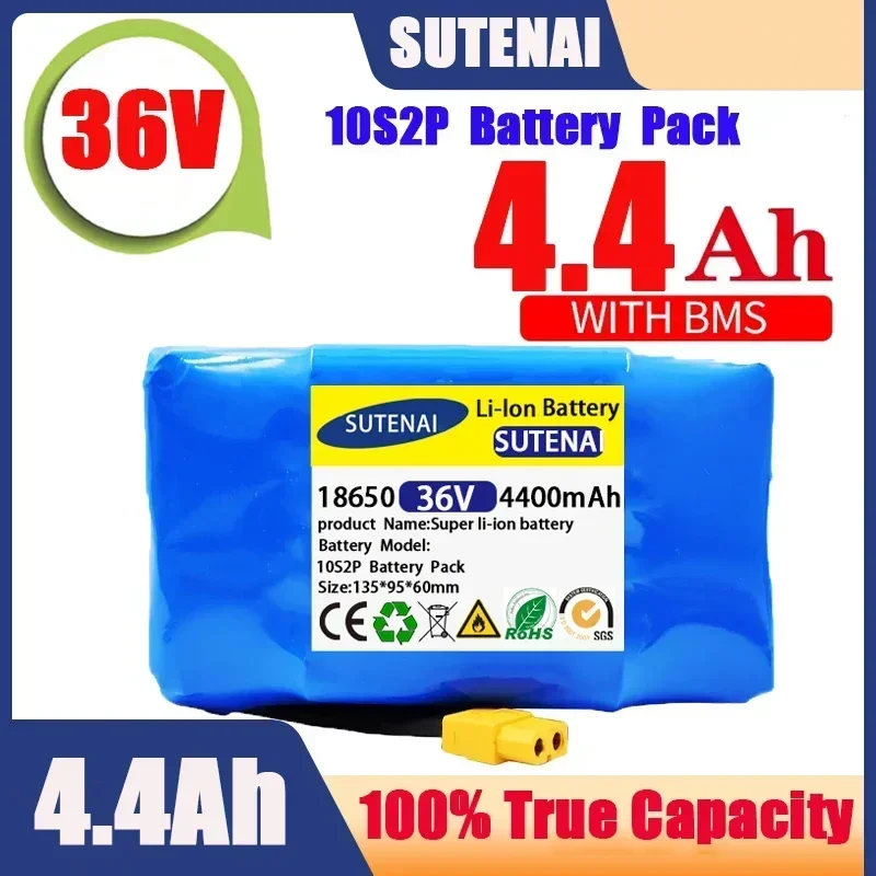 36V wiederauf ladbarer Li-Ionen-Akku 12000mAh 12ah Lithium-Ionen-Zelle für elektrisches Self-Balance-Scooter-Hoverboard-Einrad