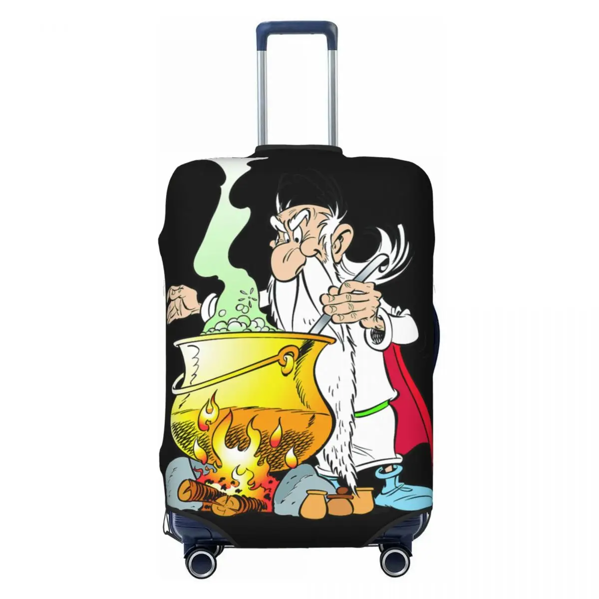 

Изготовленный на заказ чехол для чемодана Obelix Getafix Asterix, эластичные дорожные чехлы для багажа для 18-32 дюймов