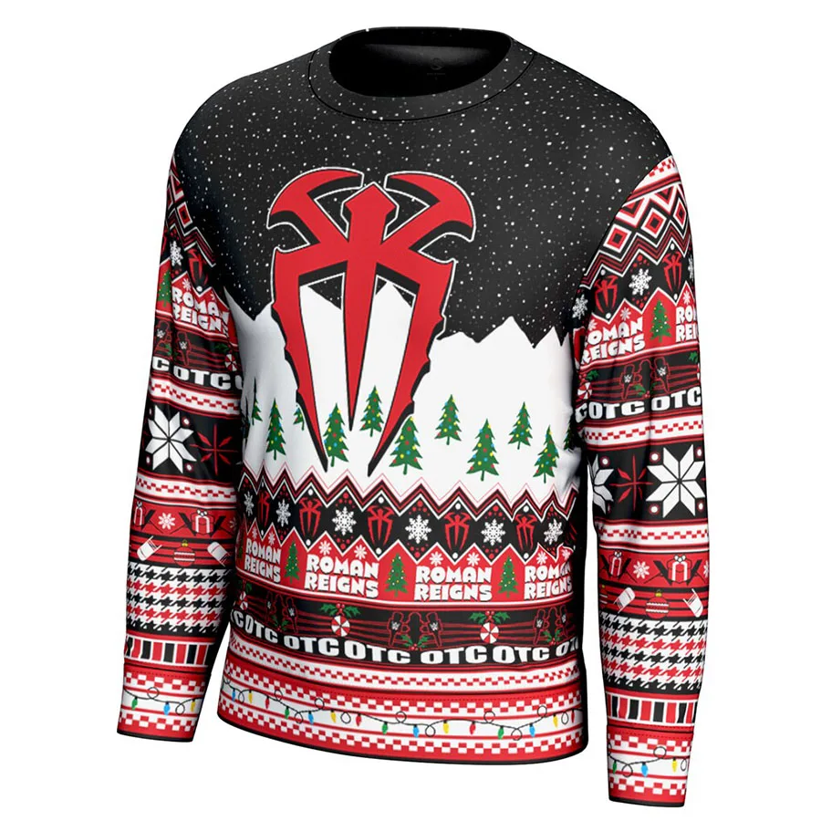 

Men's Black Roman Reigns Ugly Sweater Classic Fashion Color Rich Breathable Moisture Wicking Suitable For Christmas Parties