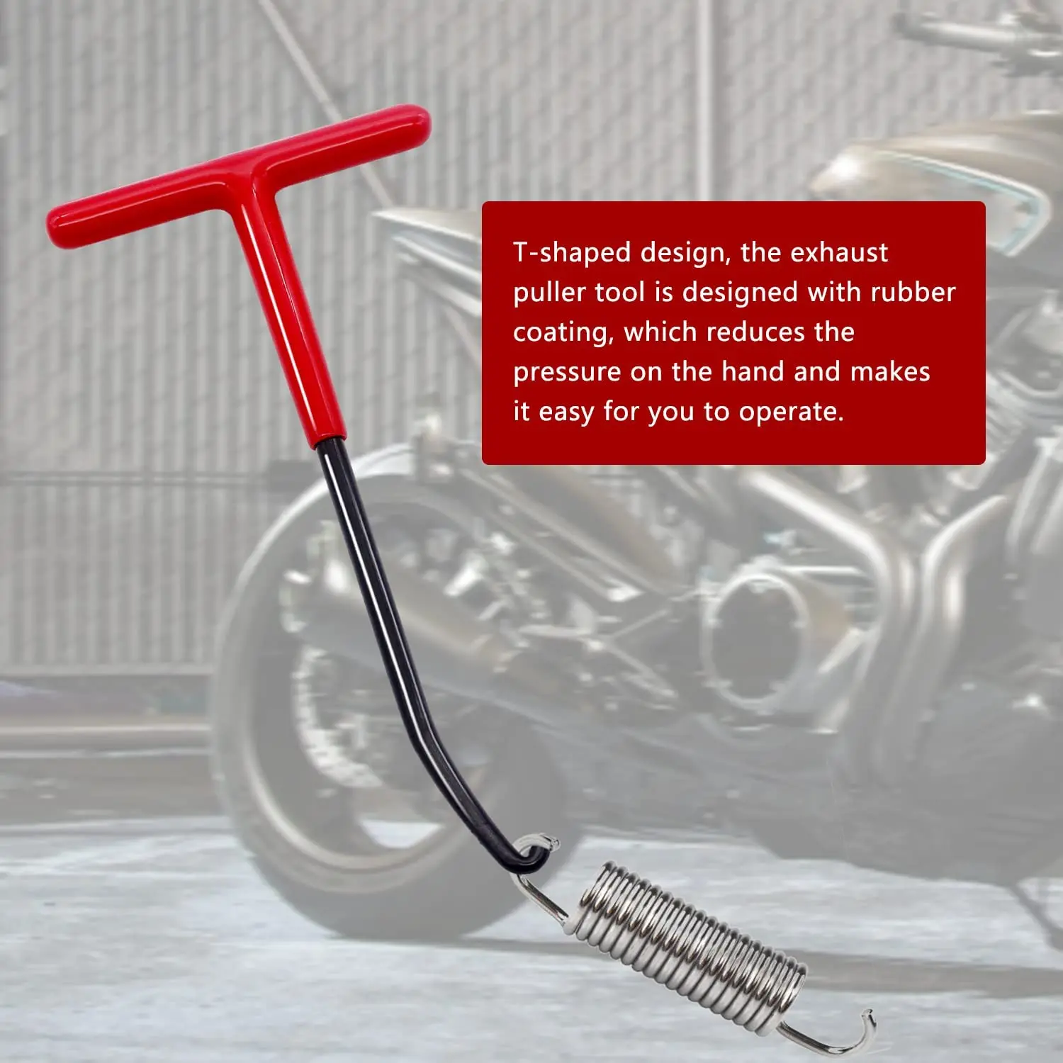 Motorcycle Exhaust Spring Hook T Shaped Handle Exhaust Pipe Spring Puller Installer Hooks Repair Tool for Springs Removal