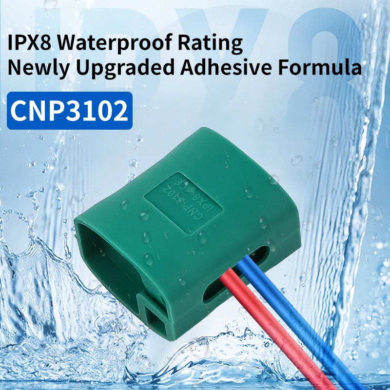 1/5/10Pcs IP68 Waterproof Junction Box Green Gel Mini Wire Connector Universal Wiring Rainproof Terminal Block Safe and Flexible
