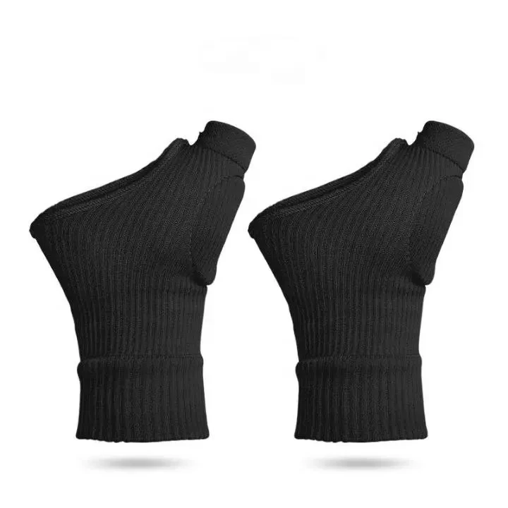 Black Big Finger Pressure Wrist Training Wrist Protector Sports Sprain Breathable Computer Keyboard Hand Protector Gloves