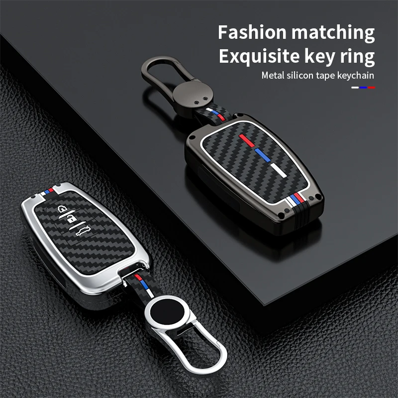 Zinc Alloy Car Key Cover Case Holder For Toyota CHR Prado 2017 2018 Prius Camry Corolla RAV4 2017 2018 2019 2020 Car Accessories