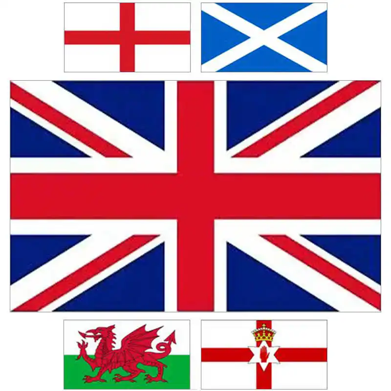 British Flag UK England Scotland Wales Northern Ireland Union Jack Flags Banners For Decoration Celebration Parades Sports