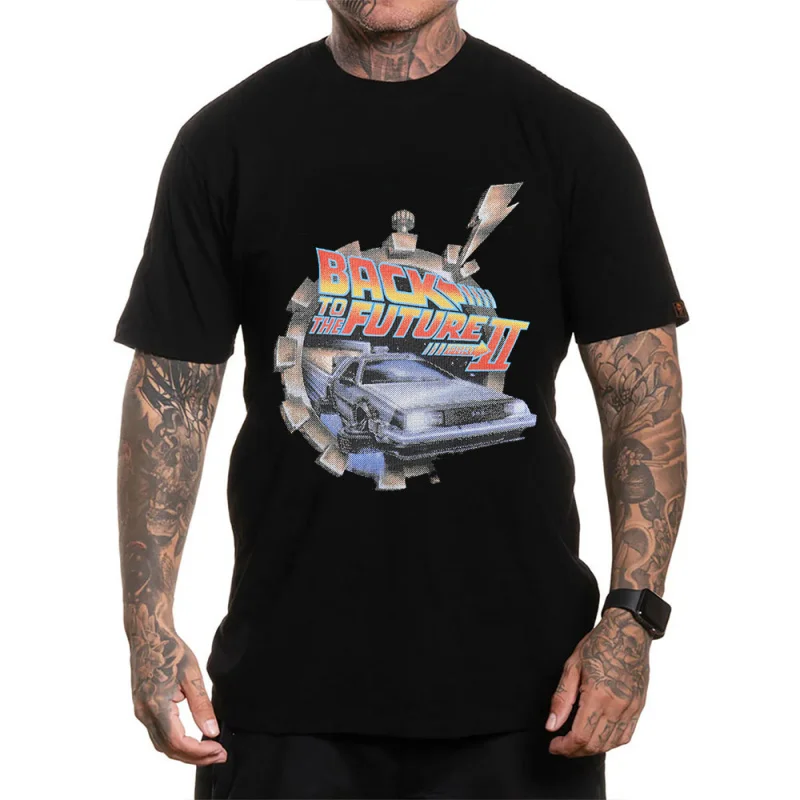 

Back to the Future Delorean 0210 Vintage Sic Fi Gift t shirt 80s movies Time Machine Graphic Clothes All size Tops S-6XL
