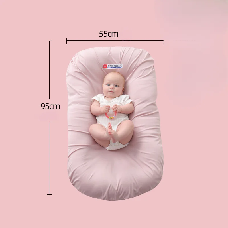 Hot Selling Solid  Detachable Crib Mid-bed Portable Folding Baby Bed Machine Washable Comfortable Baby Cot Mattress Cozy