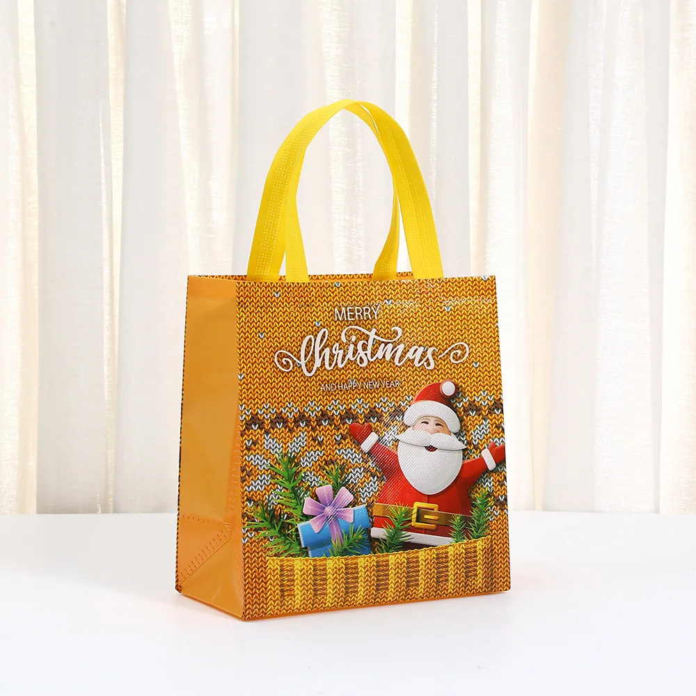StoBag, bolsas de regalo con tema navideño de punto colorido para dulces, bolsas de diseñador, bolso festivo para fiesta de dulces, bolso de recuerdo de fiesta