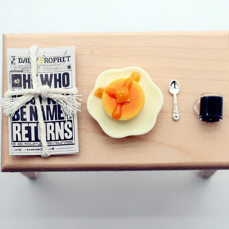 4개/세트 창의적인 커피 디저트 모델 음식 장식품 미니어처 음식 인형 집 장식 DIY 용품 인형집 액세서리