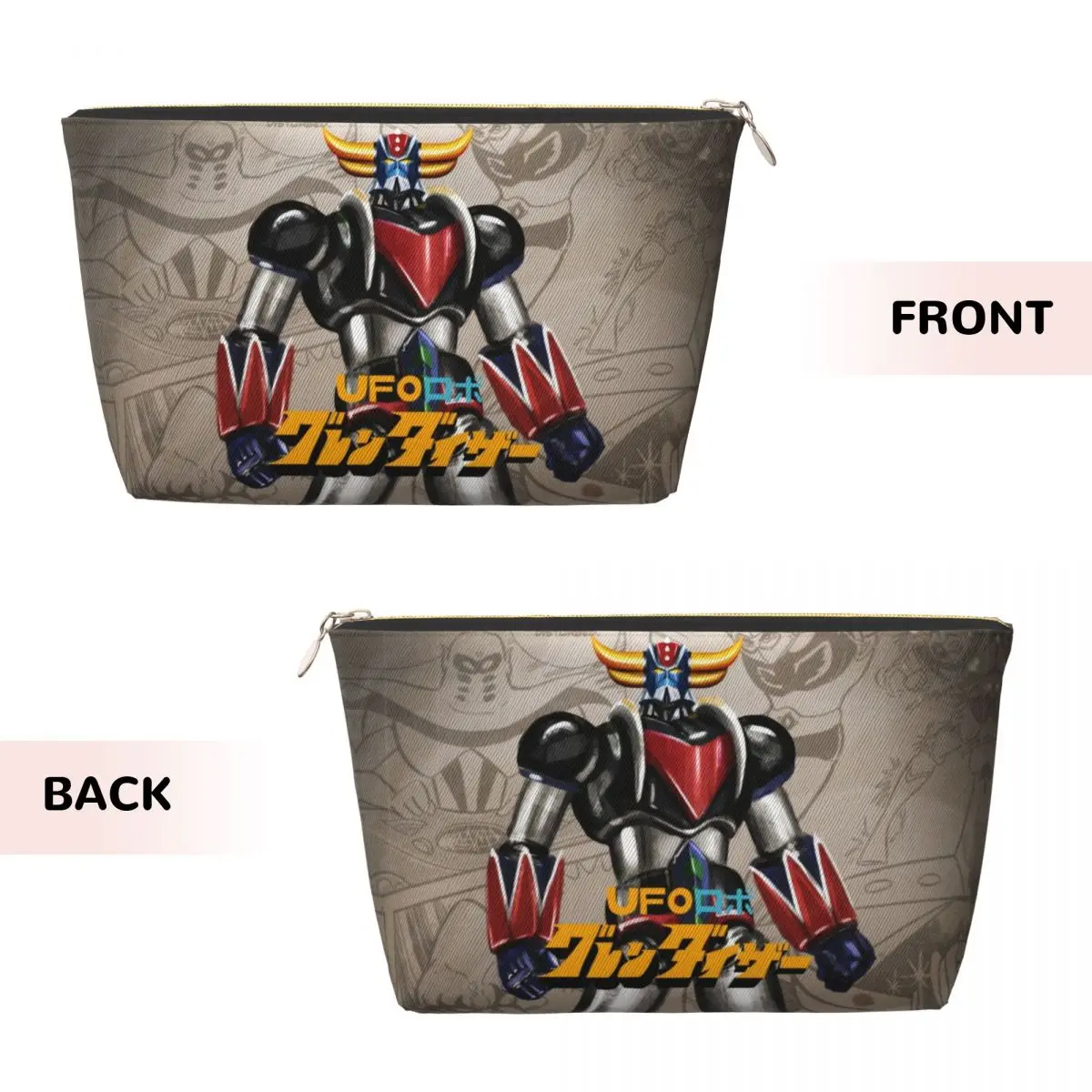 Custom Travel Grendizer Anime Toiletry Bag Portable UFO Robot Goldorak Cosmetic Makeup Organizer Beauty Storage Dopp Kit Case