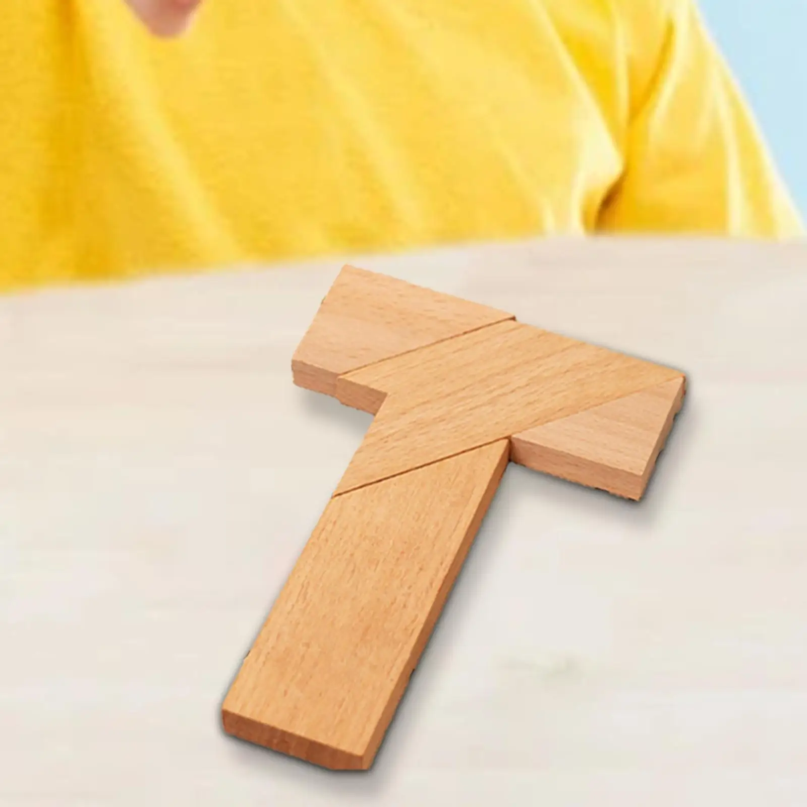 Rompecabezas en forma de T, rompecabezas de bolsillo, educativo, ergonómico, de madera, juego IQ, Mini rompecabezas de madera para niños, regalo de cumpleaños, enseñanza