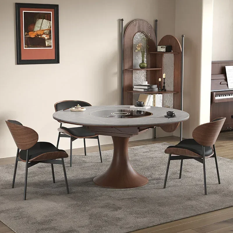 

Обеденные столы Современный акцент Сад Офис Гостиная Деревянная кухня Круглый Роскошный кофе Бесплатная доставка Mesa Design Single