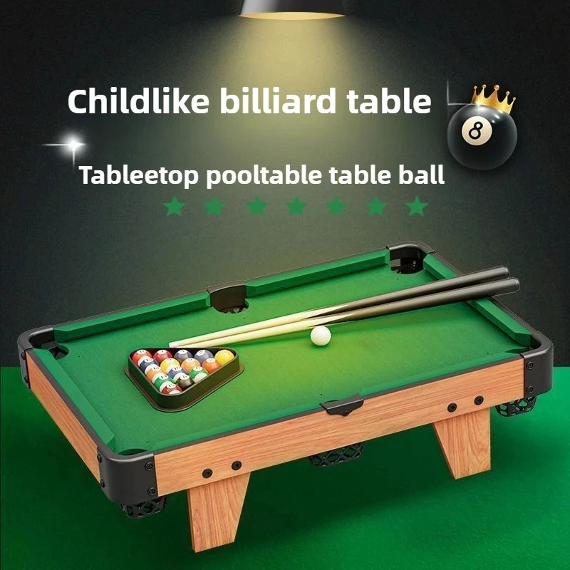 

Mini Table Pool Wooden Billiards Game Set for Travel Home Party Game Room Office for Players Family Traveling