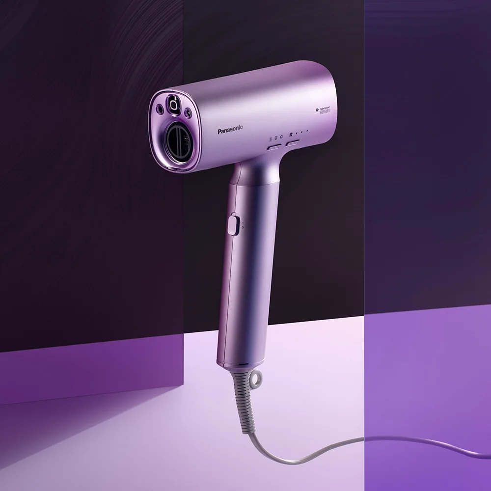 مجفف الشعر باناسونيك Nanoyi تكنولوجيا العناية بالرطوبة 1200 واط فوهة ذكي الهواء الساخن والبارد 3 درجات الحرارة مجفف الشعر المنزلي