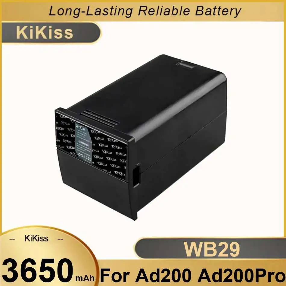 

WB29 For AD200 Ad200pro 3650Mah Photographic Flash Battery High Performance