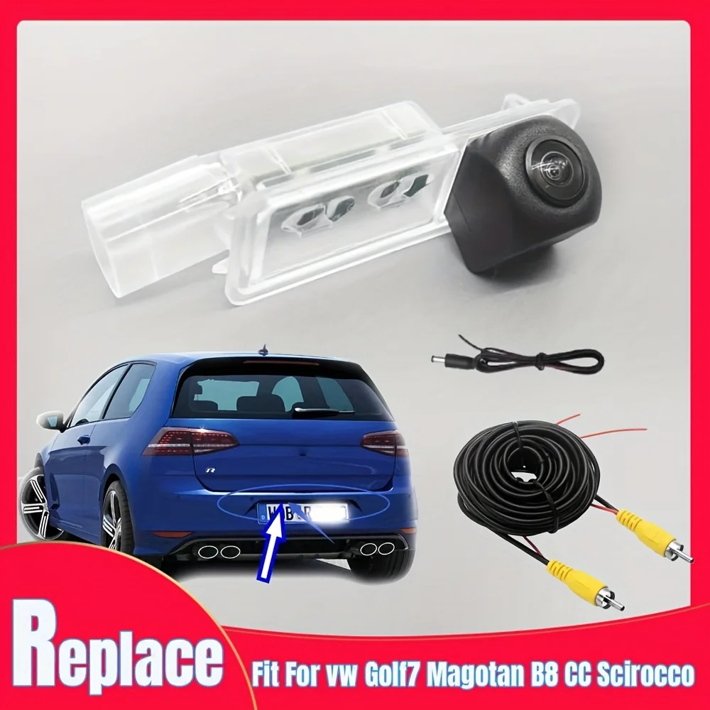 OEM Car Reverse Parking Camera for CC Eos Beetle Magotan Passat GTi Lamando Golf 7 & Skoda Full Color Night Vision, Flush Mount