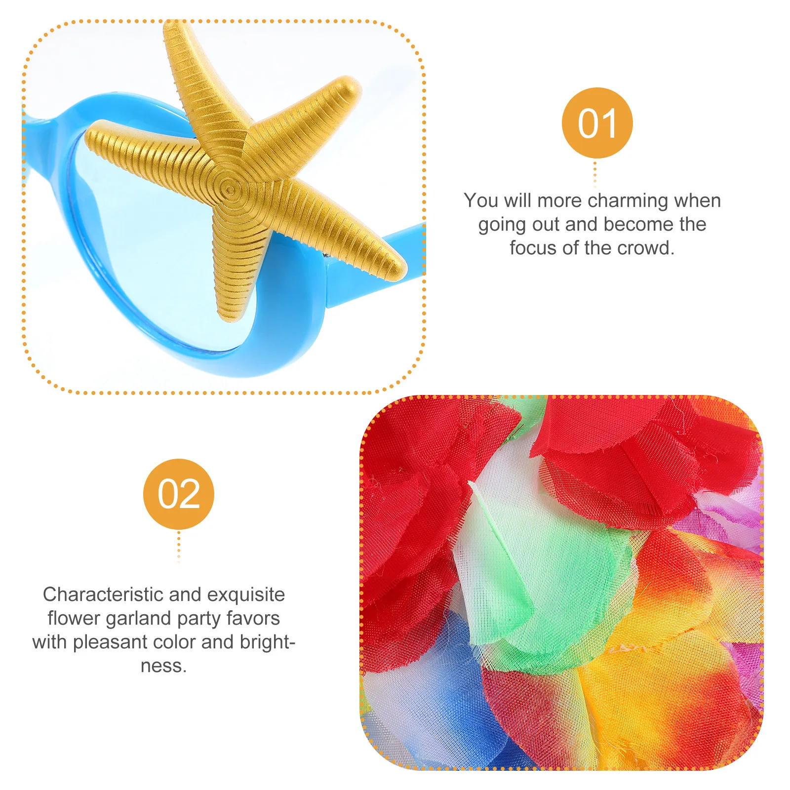 1Set Bright Fade-Resistant Hawaiian Party Dress Cup Set Flower Garlands Tropical Luau Decoration Hula Skirt Costume Accessory